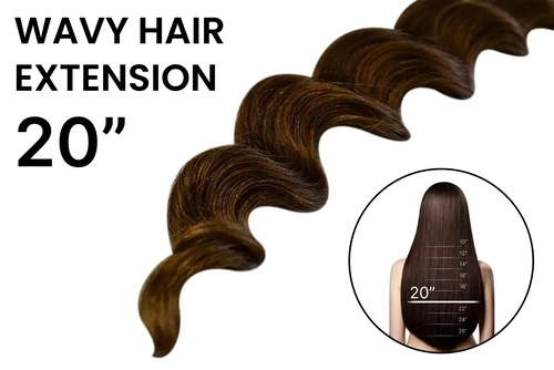 20" I-TIP & NAIL TIP Wavy Hair Extensions 50 Strands 3A 2 20" I-TIP & NAIL TIP Wavy Hair Extensions 50 Strands 3A - Image 2