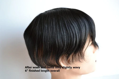 M258 Mens Toupee 8"x 10" Human Hair Skin Base Mono Top 9 M258 Mens Toupee 8"x 10" Human Hair Skin Base Mono Top - Image 9