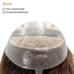 P8914BSC Extra Large Mono Top Hairpiece | 14" Remy Human Hair -Hair Care Product Store Back 90807.1682442819
