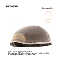 Toupee HD105 8"x 10" French Lace For Men With Bleached Knot Front 13 Toupee HD105 8"x 10" French Lace For Men With Bleached Knot Front -Hair Care Product Store HD105BF 2 74943.1659710959