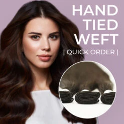 Hand Tied Weft Hair Extensions 65 Gram 6A