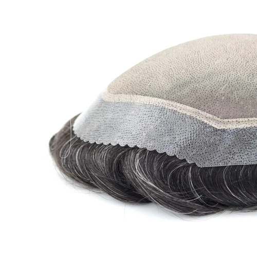 Mens Toupee M100 Basic 7"x 9" Mono Top Hairpiece - Basic Version 9 Mens Toupee M100 Basic 7"x 9" Mono Top Hairpiece - Basic Version - Image 9