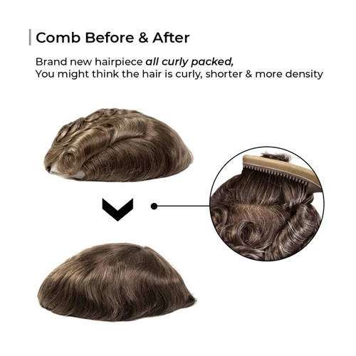 Toupee M102 Basic 8"x10" Mono Silk Top Lace -Basic Version 15 Toupee M102 Basic 8"x10" Mono Silk Top Lace -Basic Version - Image 15