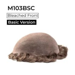 Men's Toupee M103BSC Fine Welded Mono Lace With Bleached Front Knots - Basic Version
