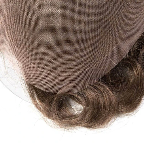 Men's Toupee M103BSC Fine Welded Mono Lace With Bleached Front Knots - Basic Version 2 Men's Toupee M103BSC Fine Welded Mono Lace With Bleached Front Knots - Basic Version - Image 2