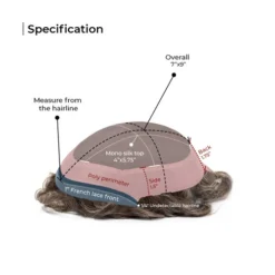 Toupee M104 Monofilament Lace Top With Natural Hair Line - Basic Version -Hair Care Product Store M104 2 1 84589.1629396807