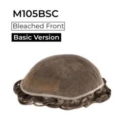 M105BSC Full French Lace Toupee With Bleached Knot Front