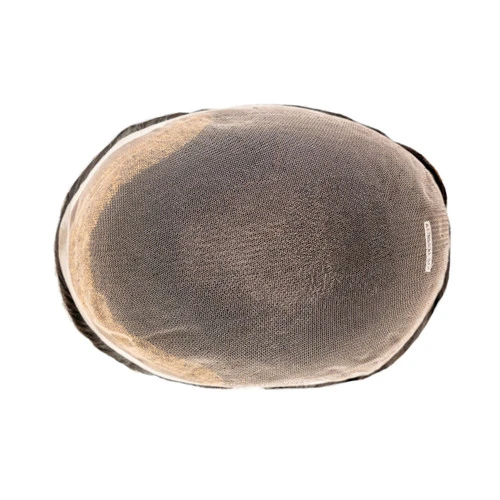 Toupee HD105 8"x 10" French Lace For Men With Bleached Knot Front 2 Toupee HD105 8"x 10" French Lace For Men With Bleached Knot Front - Image 2