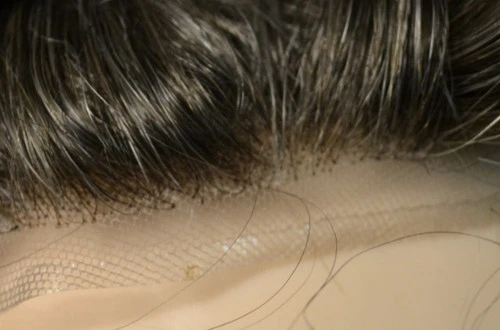 Mens Toupee M105 8"x 10" French Lace Hair System 16 Mens Toupee M105 8"x 10" French Lace Hair System - Image 16