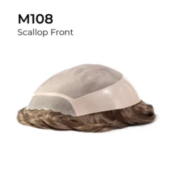 Mens Toupee M108 8"x10" Human Hair Mono Silk Lace Top Hairpiece -Hair Care Product Store M108 Thumb 39379.1659537912