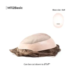 Mens Toupee M112 Basic 6"x8" Mono Top Mens Toupee - Basic Version -Hair Care Product Store M112B 1 58913.1632171232