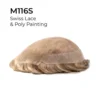 Mens Toupee M116S 6"x8" Swiss Lace Poly Back Mens Hairpiece