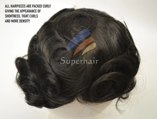 M258 Mens Toupee 8"x 10" Human Hair Skin Base Mono Top 7 M258 Mens Toupee 8"x 10" Human Hair Skin Base Mono Top - Image 7
