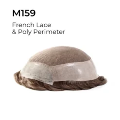 Mens Toupee M159 8"x10" Human Hair Lace Top