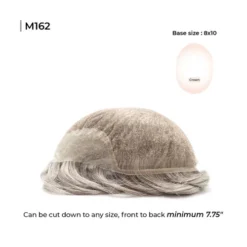 M162 Mens Toupee 8"x10" Lace Hairpiece Skin Front -Hair Care Product Store M162 1 35927.1659557382
