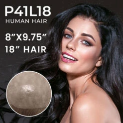 P41L18 Skin Base Hair Topper | 18" Remy Human Hair