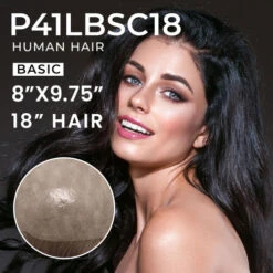 P41LBSC18 Skin Base Remy Human Hair Topper For Women