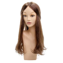 P6818 - Double Mono Top Remy Human Hair Topper With 18" Long Hair -Hair Care Product Store P6818 3 41654.1681842270