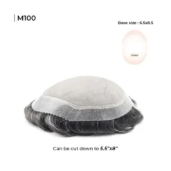 Mens Toupee M100 6.5"x 8.5" Mono Top 24 Mens Toupee M100 6.5"x 8.5" Mono Top -Hair Care Product Store apidx1b5f 28075.1645220065