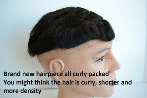 Mens Toupee M179 8"x10" Injected Poly Skin Lace Front W/ Mono Silk Inner Layer 8 Mens Toupee M179 8"x10" Injected Poly Skin Lace Front W/ Mono Silk Inner Layer - Image 8