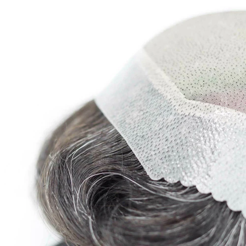 Mens Toupee M100 6.5"x 8.5" Mono Top 12 Mens Toupee M100 6.5"x 8.5" Mono Top - Image 12