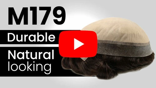 Mens Toupee M179 8"x10" Injected Poly Skin Lace Front W/ Mono Silk Inner Layer 2 Mens Toupee M179 8"x10" Injected Poly Skin Lace Front W/ Mono Silk Inner Layer - Image 2