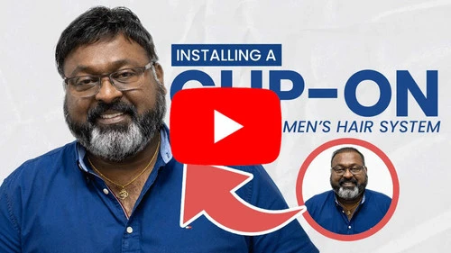 Mens Toupee M100 6.5"x 8.5" Mono Top 4 Mens Toupee M100 6.5"x 8.5" Mono Top - Image 4