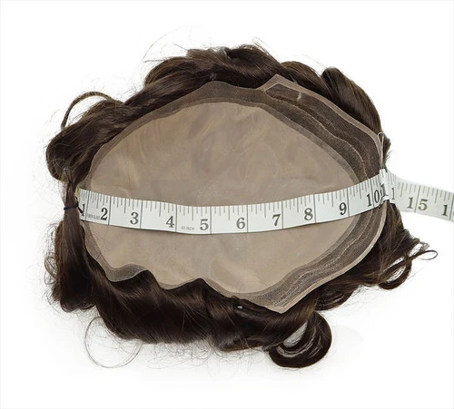 Mens Toupee M179 8"x10" Injected Poly Skin Lace Front W/ Mono Silk Inner Layer 6 Mens Toupee M179 8"x10" Injected Poly Skin Lace Front W/ Mono Silk Inner Layer - Image 6