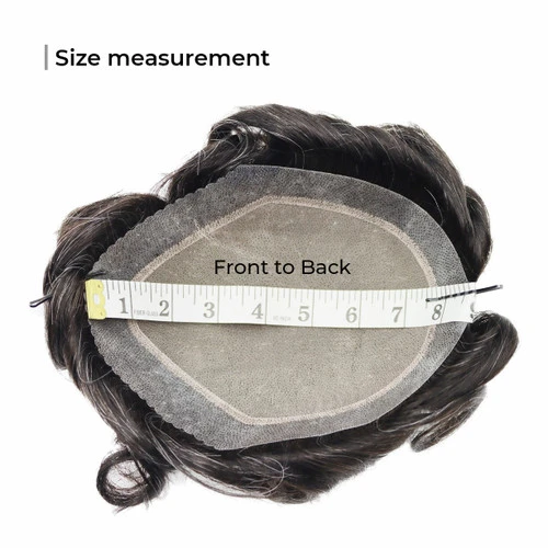 Mens Toupee M100 6.5"x 8.5" Mono Top 9 Mens Toupee M100 6.5"x 8.5" Mono Top - Image 9