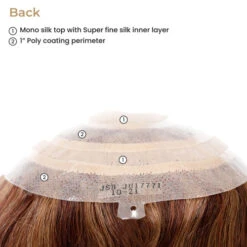 EV6810 Mono Silk Top Volumizing Human Hair Topper -Hair Care Product Store back 35332.1683916542