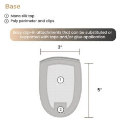 EP3514BSC Clip-in Mono Silk Hair Topper For Thinning Crown And Part Line -Hair Care Product Store base 36174.1683926372