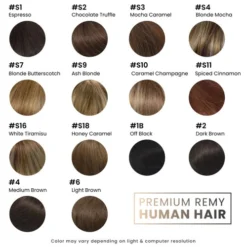 Ez Volume 5512 - Premium Human Hair Mono Silk Top Clip-In Hair Topper -Hair Care Product Store colorchart women HP 10796.1669060313