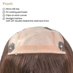 Ez Volume 5512 - Premium Human Hair Mono Silk Top Clip-In Hair Topper -Hair Care Product Store front 27950.1669060249