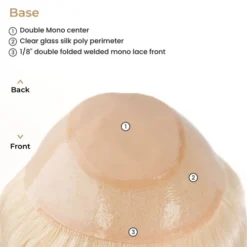 P6818BSC Monofilament Top 18” Long Human Hair Topper -Hair Care Product Store front 78815.1683925107