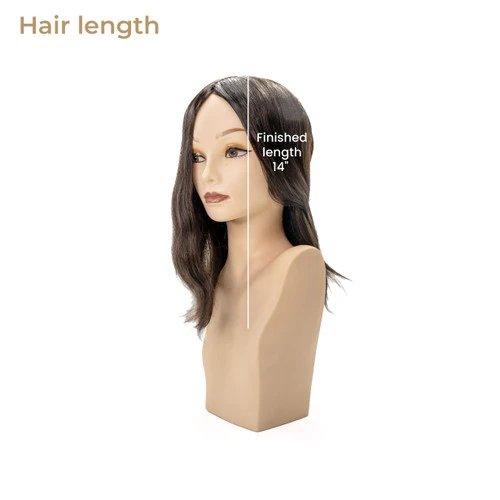 P7914BSC Mono Silk Top Human Hair Topper For Women 6 P7914BSC Mono Silk Top Human Hair Topper For Women - Image 6