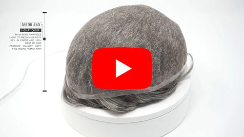 Mens Toupee M105 8"x 10" French Lace Hair System 3 Mens Toupee M105 8"x 10" French Lace Hair System - Image 3