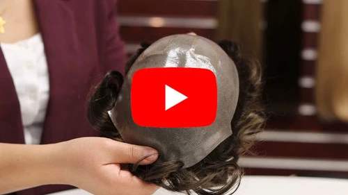 M258 Mens Toupee 8"x 10" Human Hair Skin Base Mono Top 2 M258 Mens Toupee 8"x 10" Human Hair Skin Base Mono Top - Image 2