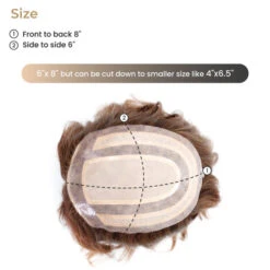 EV6810 Mono Silk Top Volumizing Human Hair Topper -Hair Care Product Store size 44344.1683916204