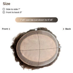 P7918 Double Monofilament Hairpiece | Mono Top With Poly Perimeter 16 P7918 Double Monofilament Hairpiece | Mono Top With Poly Perimeter -Hair Care Product Store size 52236.1665595592