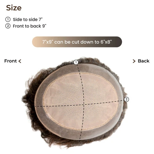 P7922 Basic Double Monofilament Hairpiece | Mono Top With Poly Perimeter 5 P7922 Basic Double Monofilament Hairpiece | Mono Top With Poly Perimeter - Image 5