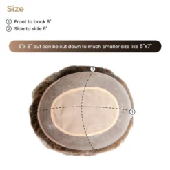 P6818BSC Monofilament Top 18” Long Human Hair Topper -Hair Care Product Store size 70755.1683924841